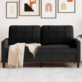 vidaXL Sofa 2-osobowa, czarna, 140 cm, tapicerowana aksamitem