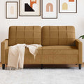 vidaXL Sofa 2-osobowa, brązowa, 140 cm, tapicerowana aksamitem