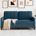 vidaXL Sofa 2-osobowa, niebieski, 140 cm, tapicerowana aksamitem