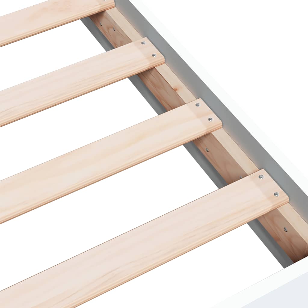 vidaXL Rama łóżka bez materaca Biała 180x200cm Drewno klejone