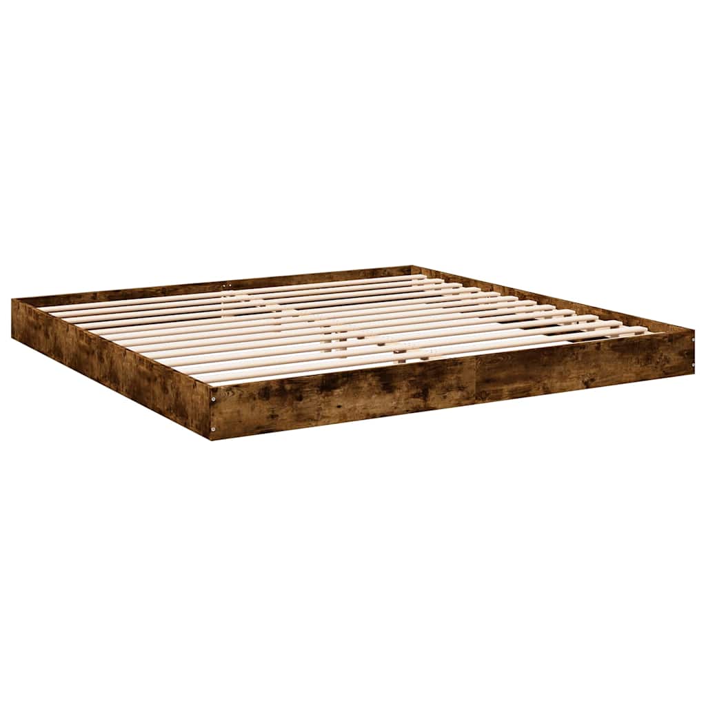 vidaXL Rama łóżka bez materaca dąb wędzony 180x200cm drewno klejone