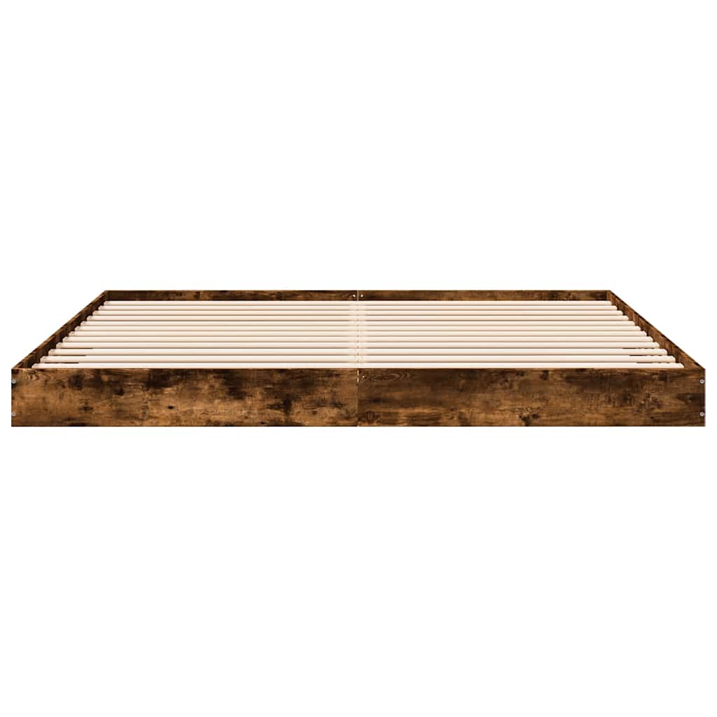 vidaXL Rama łóżka bez materaca dąb wędzony 180x200cm drewno klejone