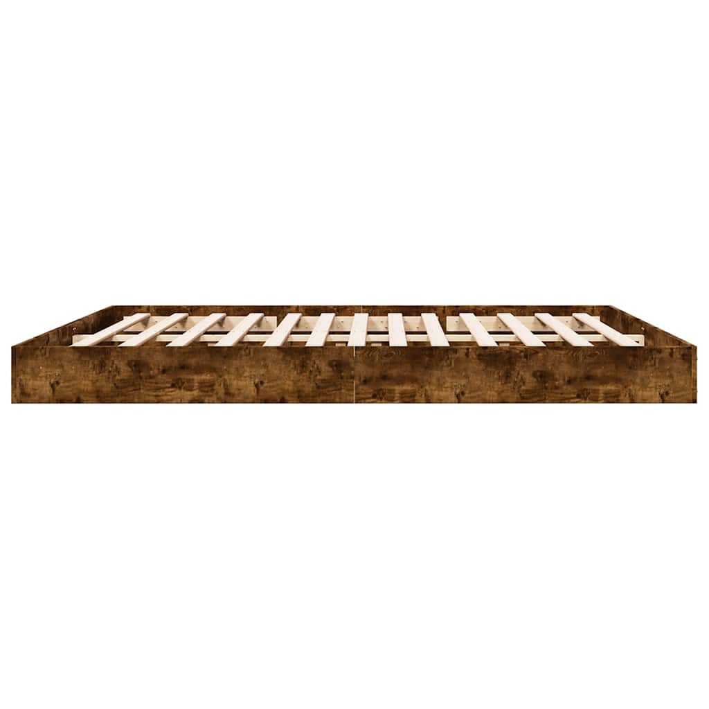 vidaXL Rama łóżka bez materaca dąb wędzony 180x200cm drewno klejone