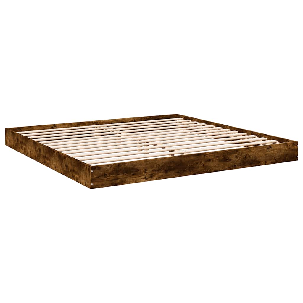vidaXL Rama łóżka bez materaca dąb wędzony 180x200cm drewno klejone
