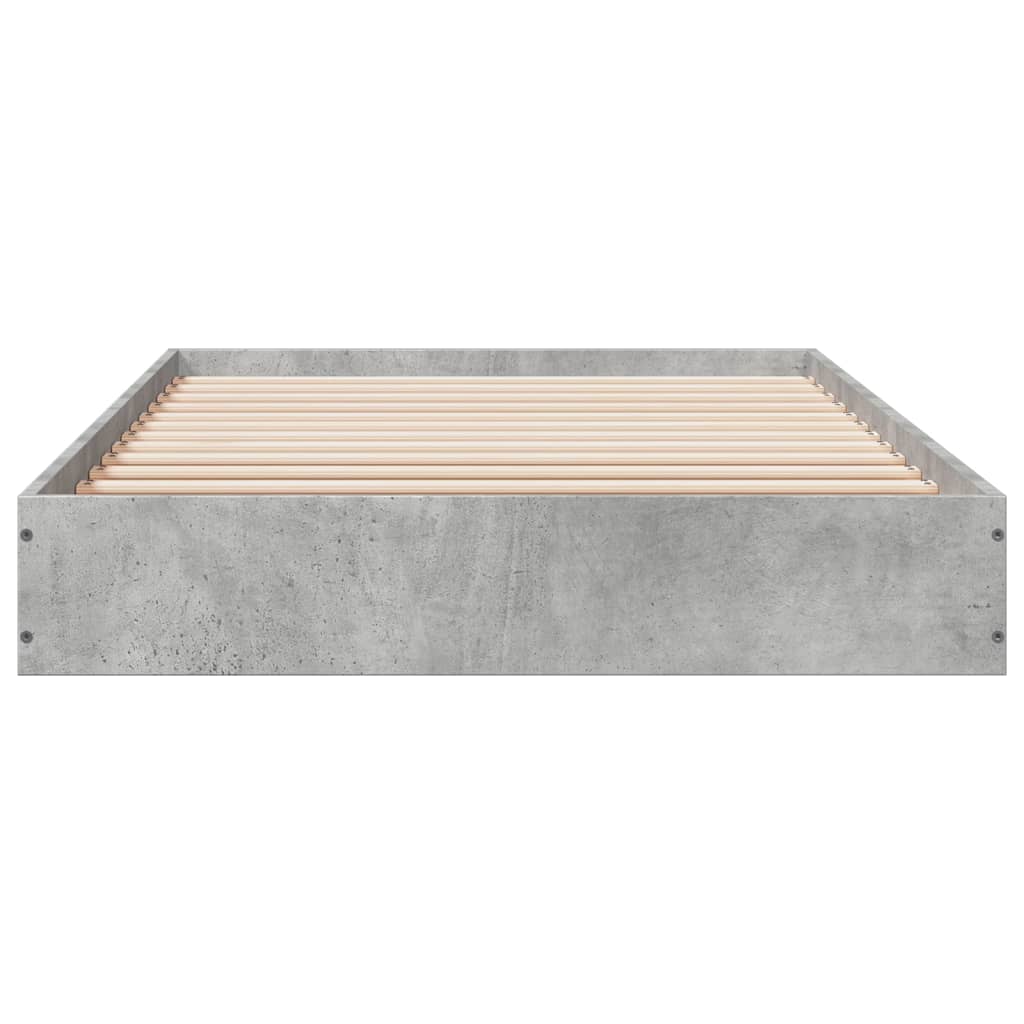 vidaXL Rama łóżka, szarość betonu, 75x190 cm, materiał drewnopochodny