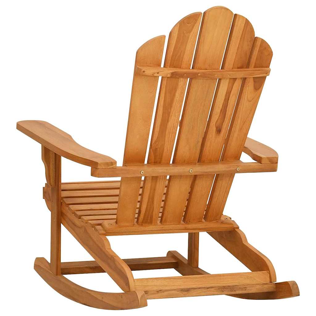 vidaXL Ogrodowy fotel bujany Adirondack, lite drewno tekowe