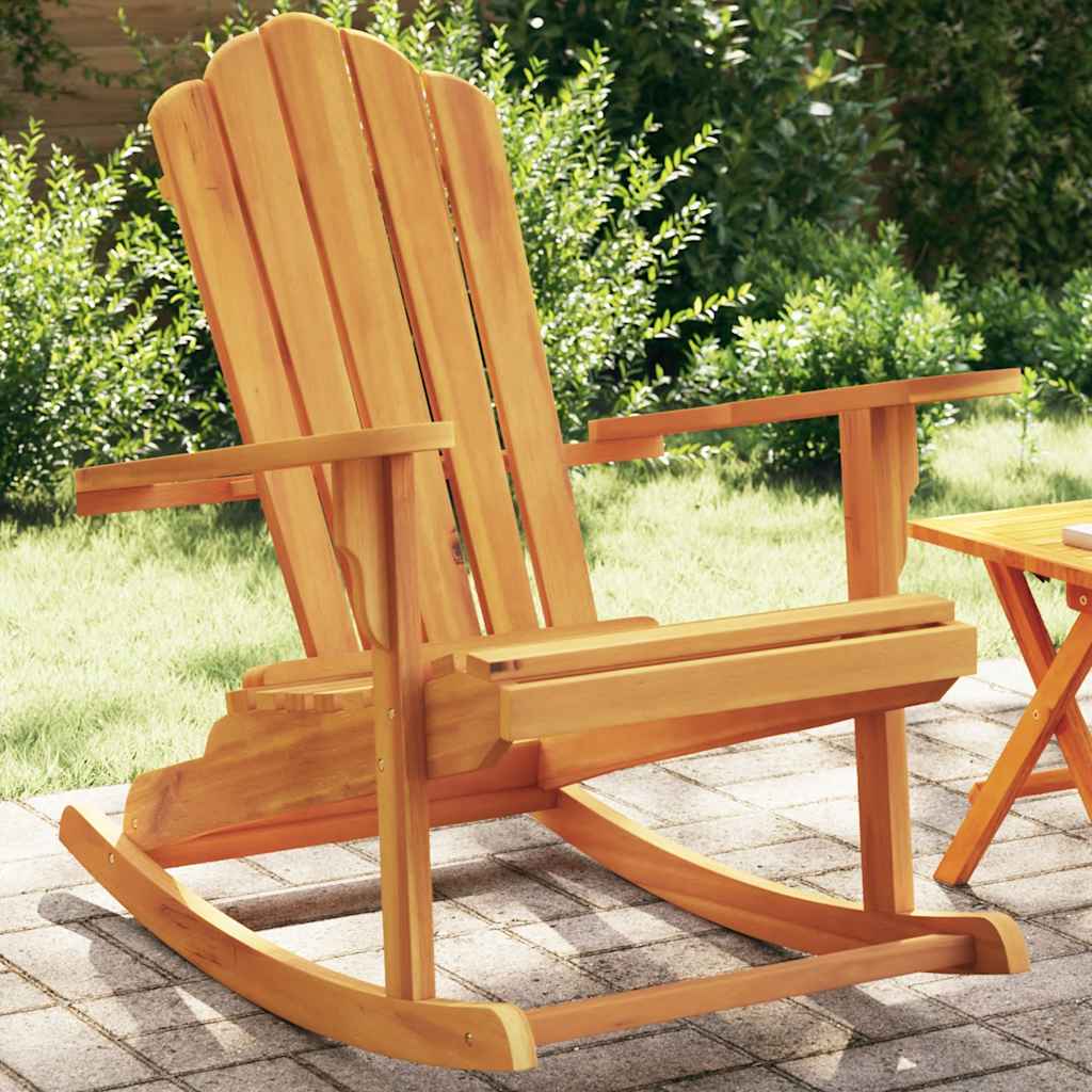 vidaXL Ogrodowy fotel bujany Adirondack, lite drewno tekowe