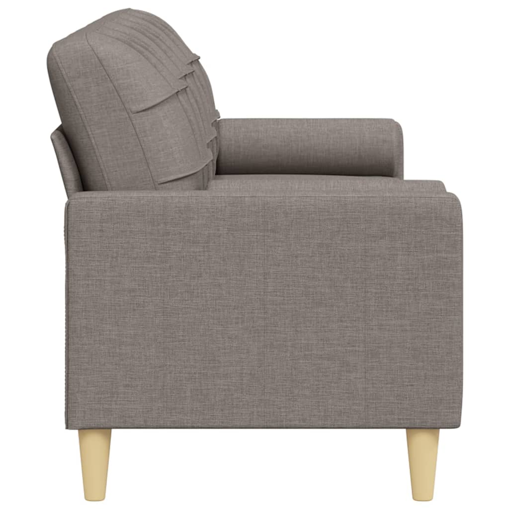 vidaXL 3-osobowa sofa z poduszkami, taupe, 210 cm, obita tkaniną