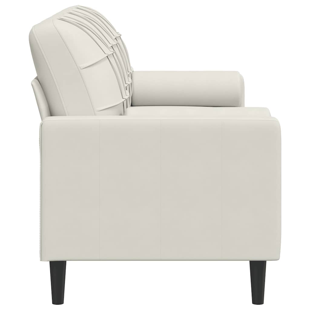 vidaXL 3-osobowa sofa z poduszkami, kremowa, 180 cm, aksamit