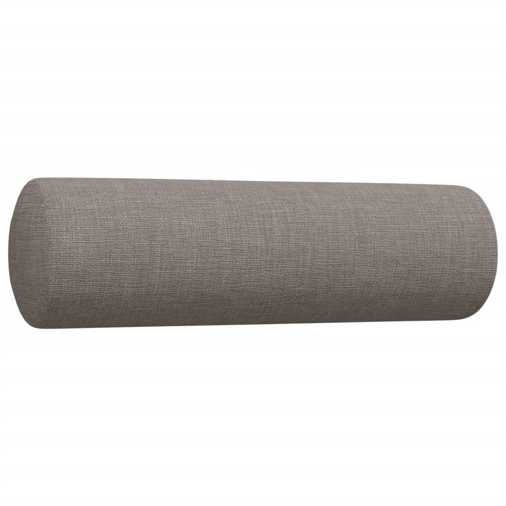vidaXL 3-cz. komplet wypoczynkowy z poduszkami, kolor taupe, tkanina