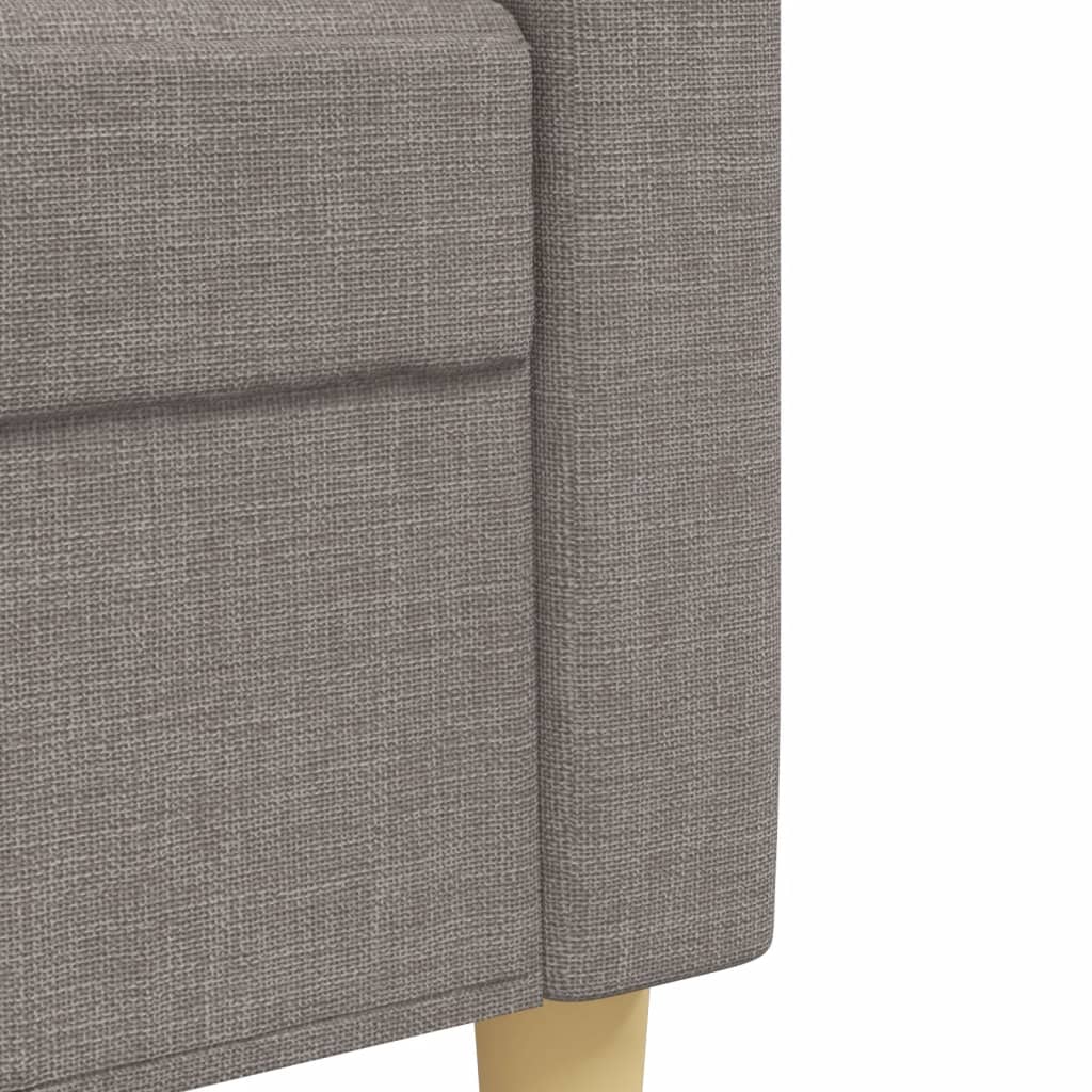 vidaXL 4-cz. zestaw sof z podnóżkiem i poduszkami, taupe, tkanina