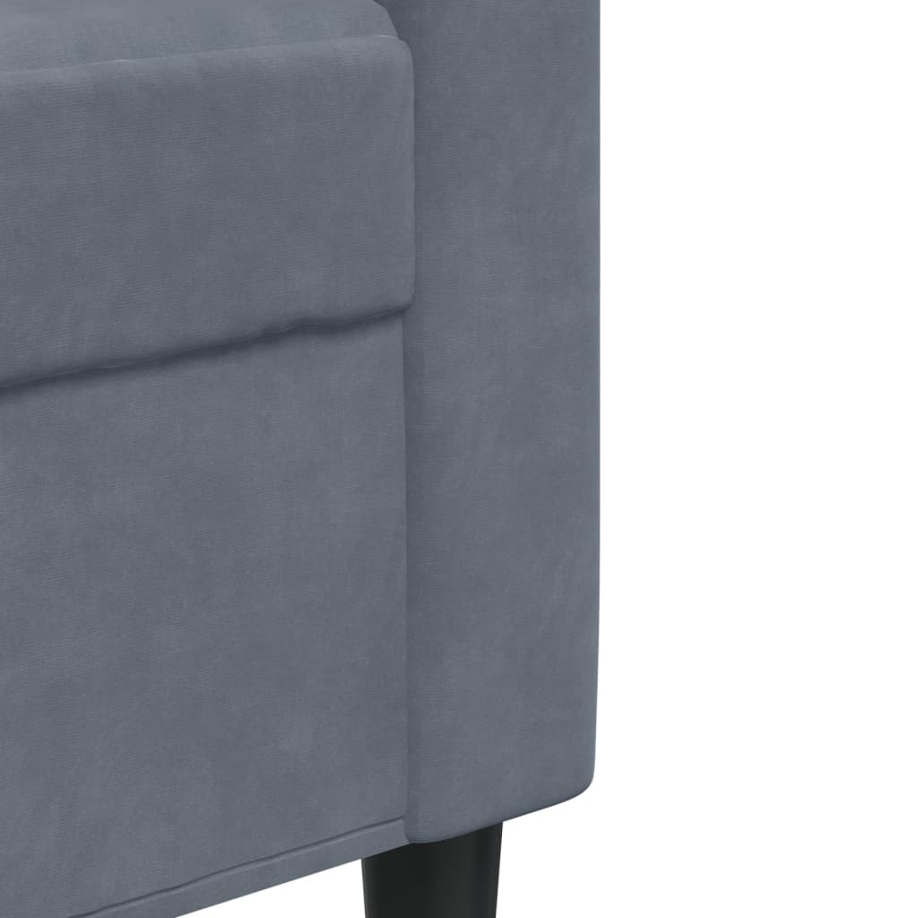 vidaXL 2-częściowy komplet wypoczynkowy, obity tkaniną, ciemnoszary