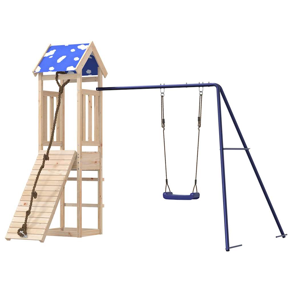 vidaXL Plac zabaw do ogrodu, lite drewno sosnowe