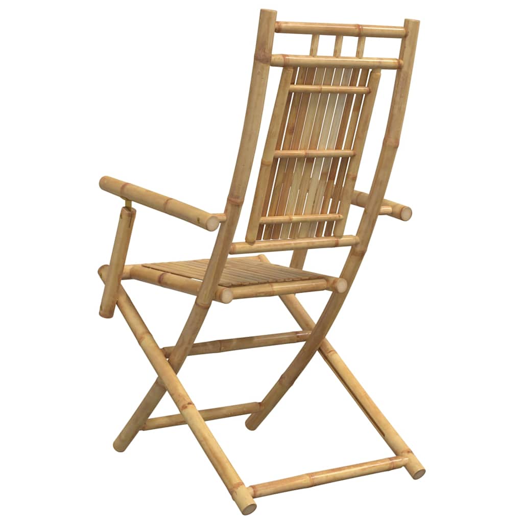 vidaXL Składane krzesła ogrodowe, 4 szt., 53x66x99 cm, bambusowe