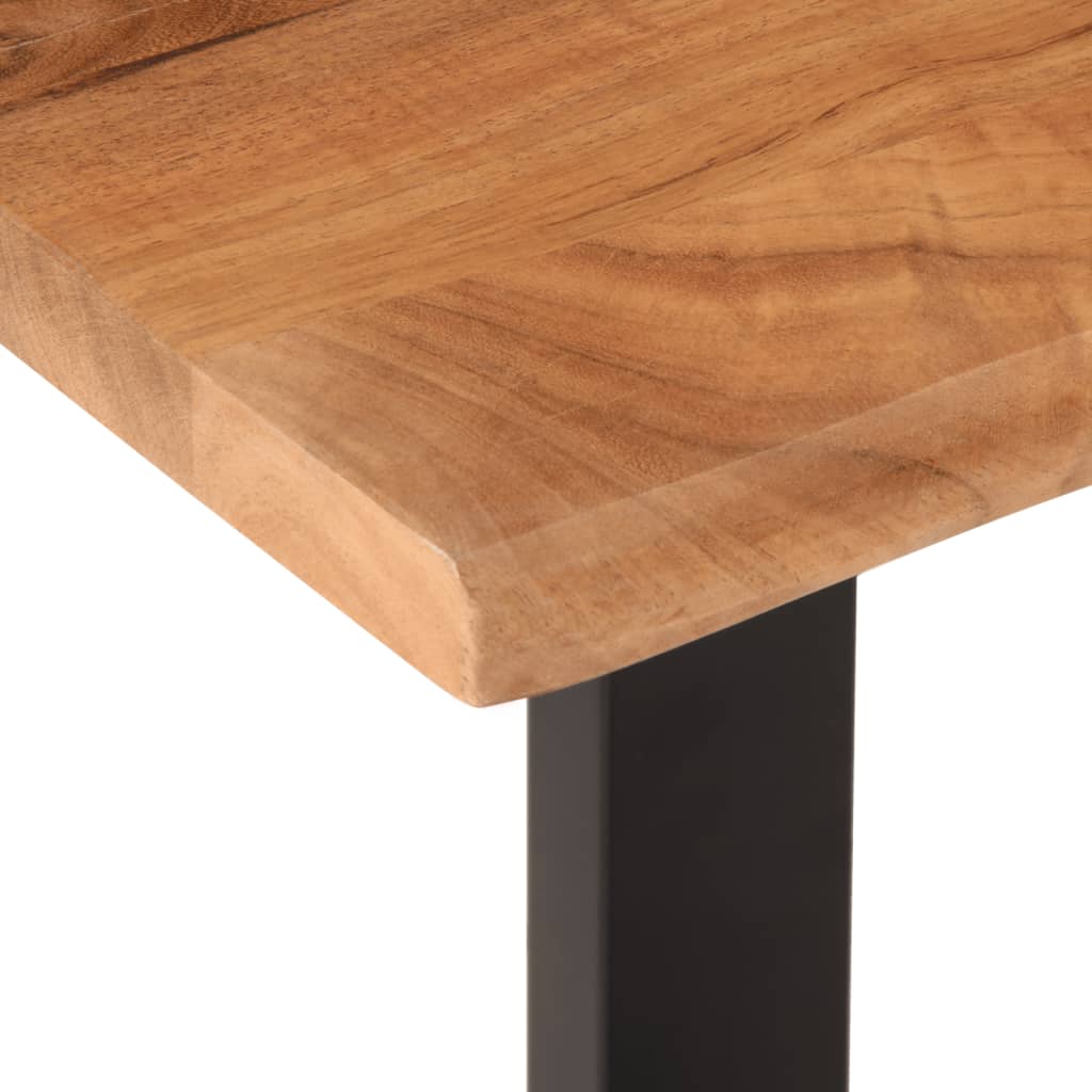 vidaXL Ławka, 160 cm, lite drewno akacjowe i stal