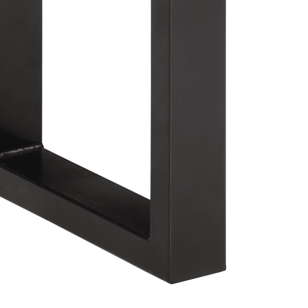 vidaXL Ławka, 160 cm, lite drewno z odzysku i stal