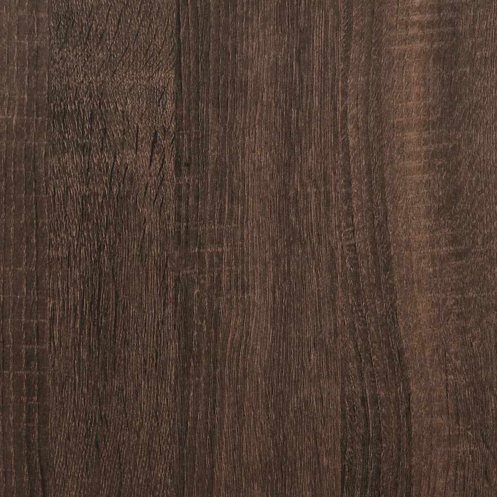 vidaXL Rama łóżka, brązowy dąb, 140x190 cm, materiał drewnopochodny