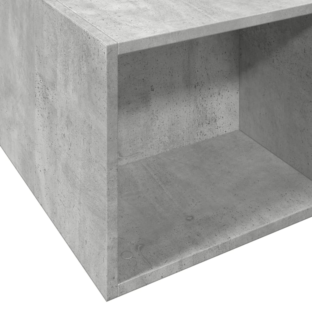 vidaXL Rama łóżka, szarość betonu, 135x190 cm, materiał drewnopochodny