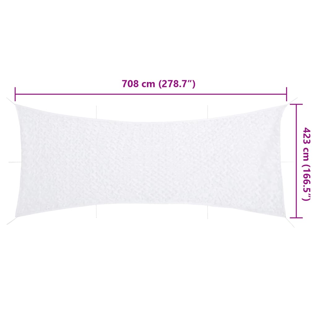 vidaXL Siatka maskująca z torbą do przechowywania, 708x423 cm, biała