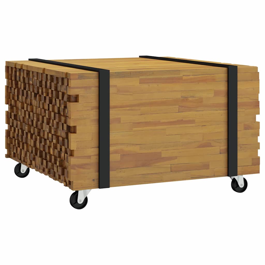 vidaXL Stolik kawowy Brązowy 60 x 60 x 38 cm Lite drewno teakowe