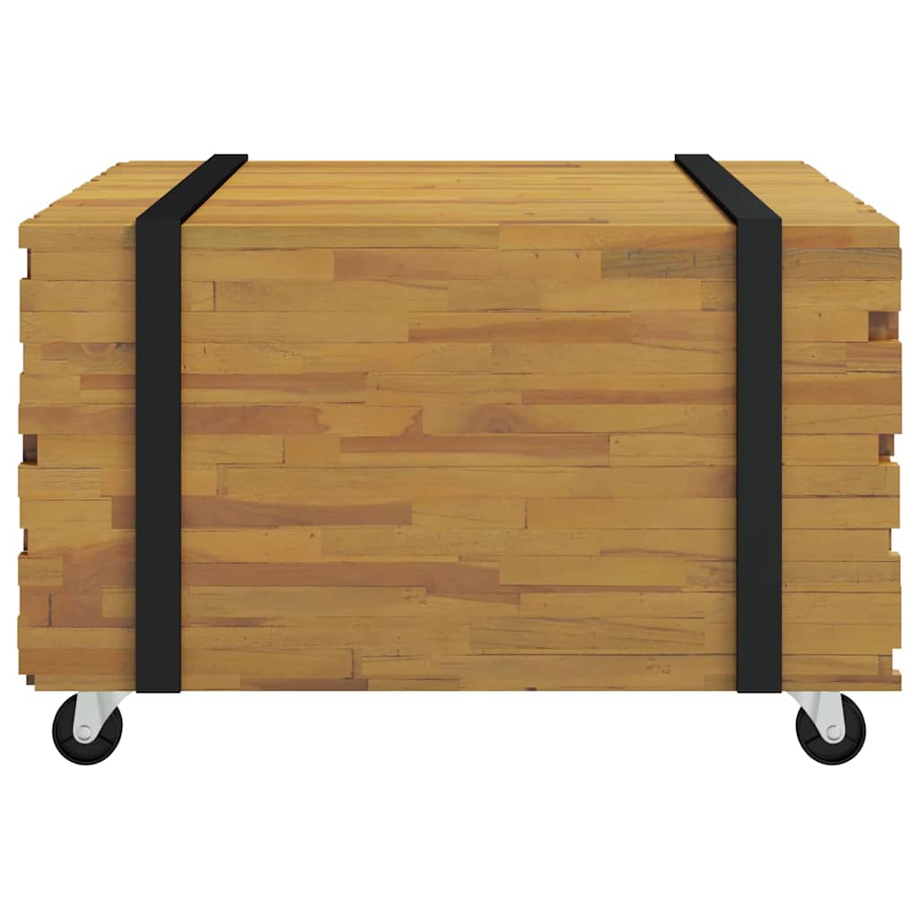 vidaXL Stolik kawowy Brązowy 60 x 60 x 38 cm Lite drewno teakowe