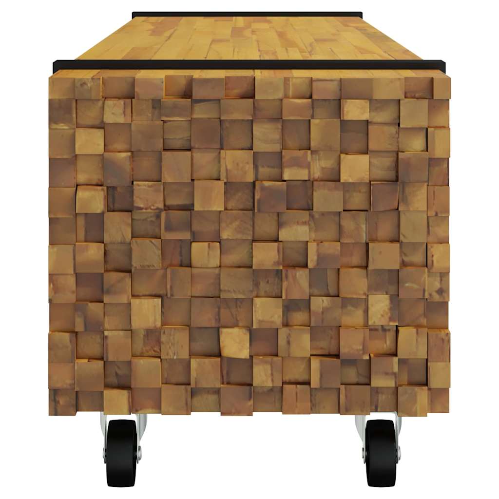 vidaXL Stół pod telewizor Brązowy 110 x 30 x 30 cm Lite drewno teakowe