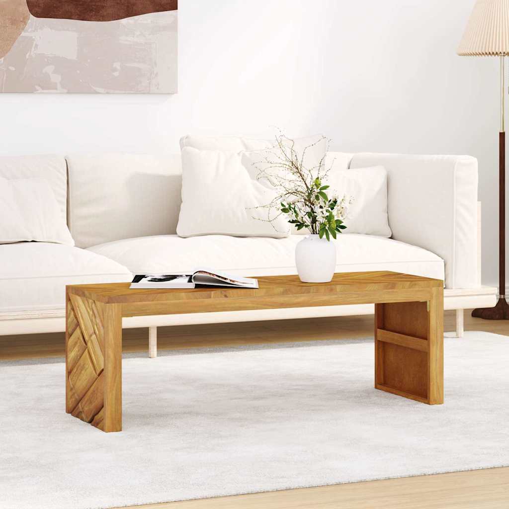 vidaXL Stolik kawowy, 110x35x38 cm, lite drewno tekowe