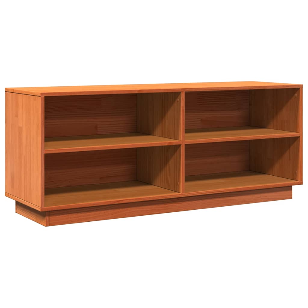 vidaXL Szafka na buty, woskowy brąz, 110x34x45 cm, lite drewno sosnowe