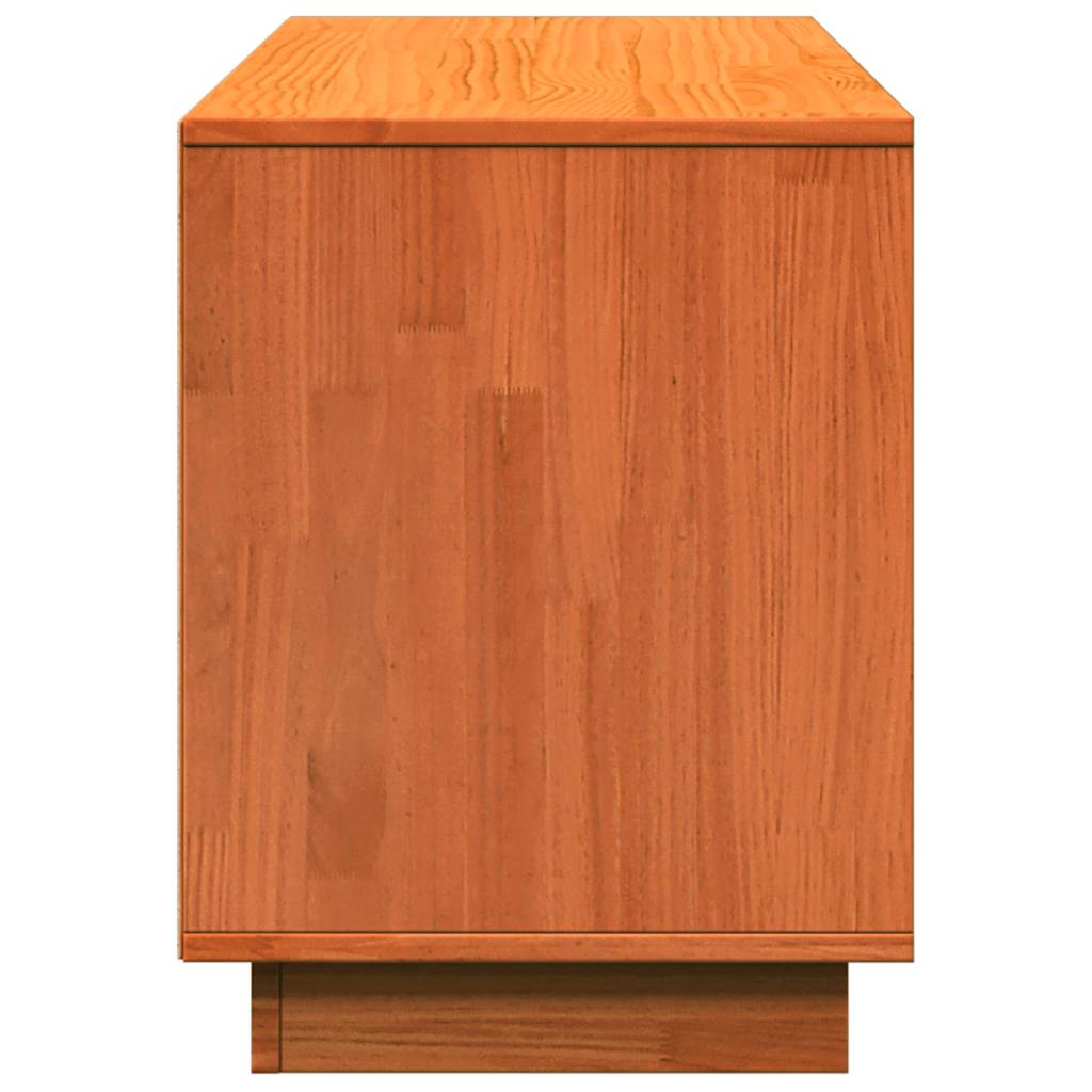 vidaXL Szafka na buty, woskowy brąz, 110x34x45 cm, lite drewno sosnowe