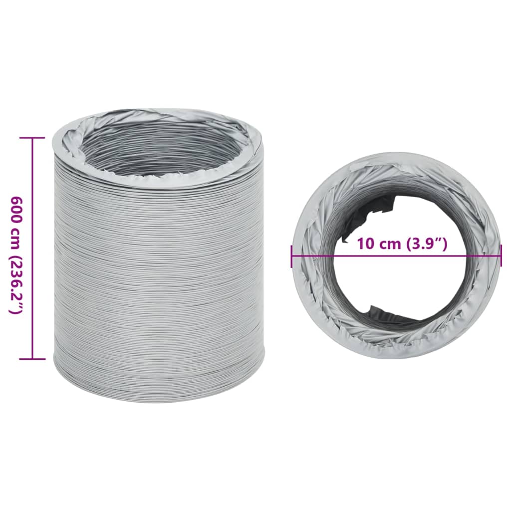vidaXL Przewód wentylacyjny PVC, 6 m, Ø10 cm