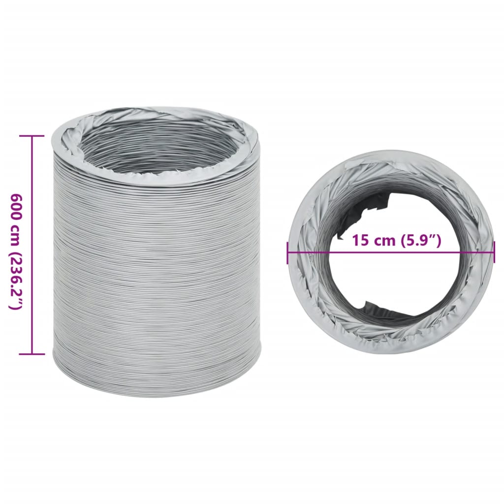 vidaXL Przewód wentylacyjny, PVC, 6 m, Ø15 cm
