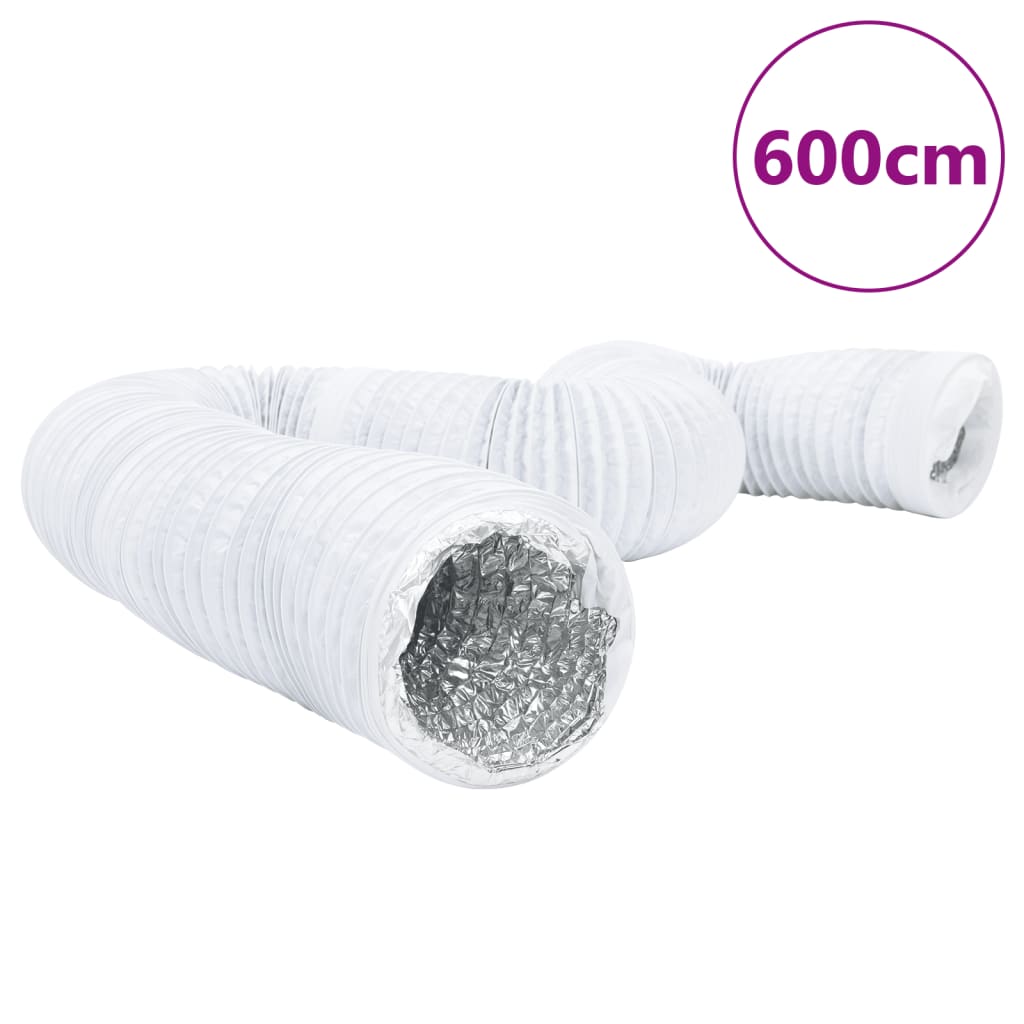 vidaXL Przewód wentylacyjny, aluminium i PVC, 6 m, Ø20 cm