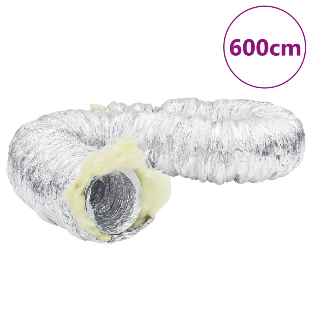 vidaXL Przewód wentylacyjny, izolowany, aluminiowy, 6 m, Ø15 cm