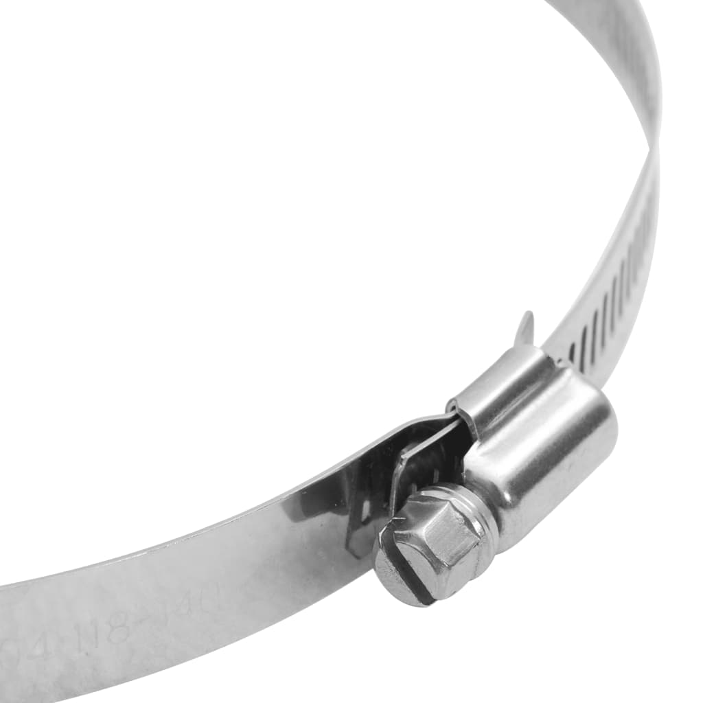 vidaXL Opaski zaciskowe do węży, 6 szt, 91-140 mm, stal nierdzewna 304