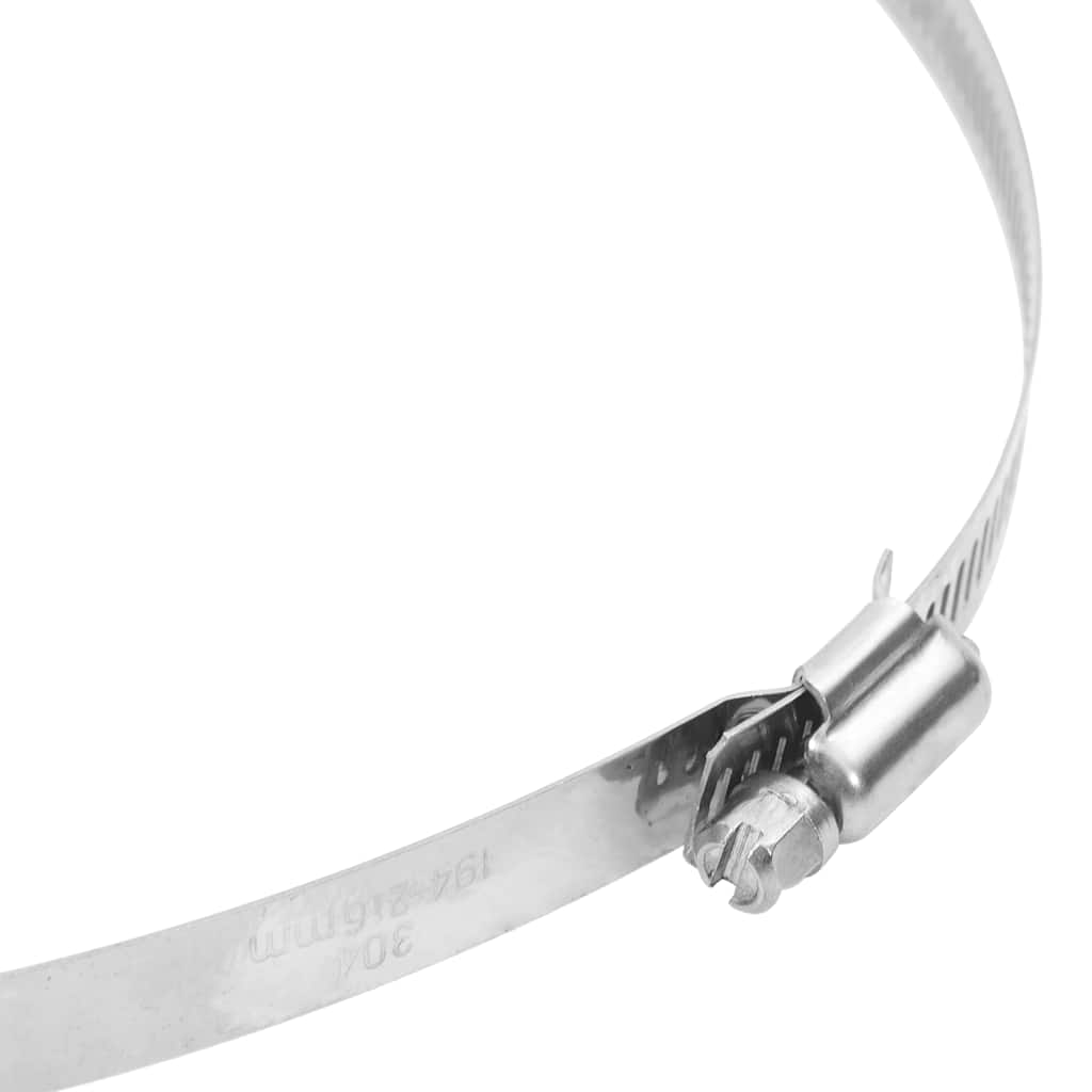 vidaXL Opaski zaciskowe do węży, 6 szt, 91-220 mm, stal nierdzewna 304