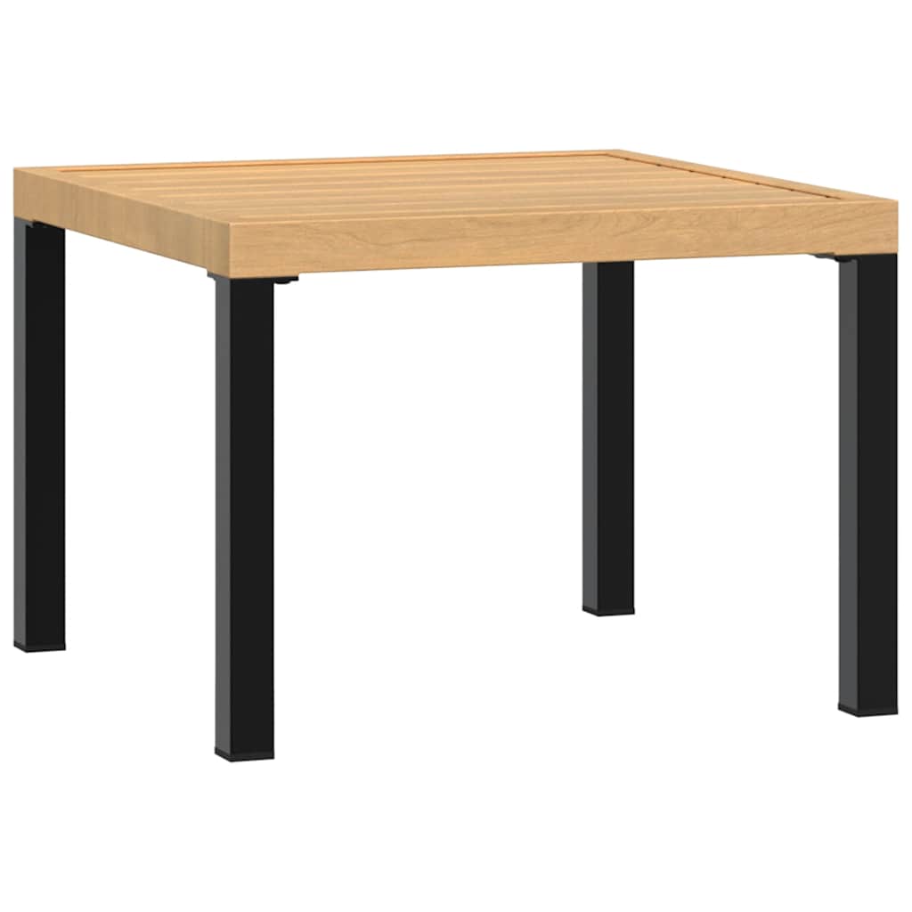 vidaXL Stolik kawowy do ogrodu, czarny, 55x55x39,5 cm, malowana stal