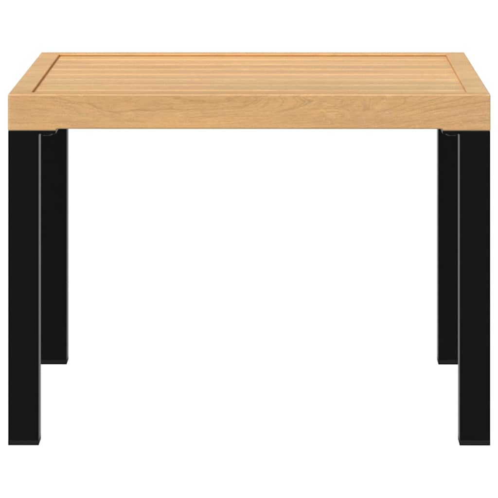 vidaXL Stolik kawowy do ogrodu, czarny, 55x55x39,5 cm, malowana stal