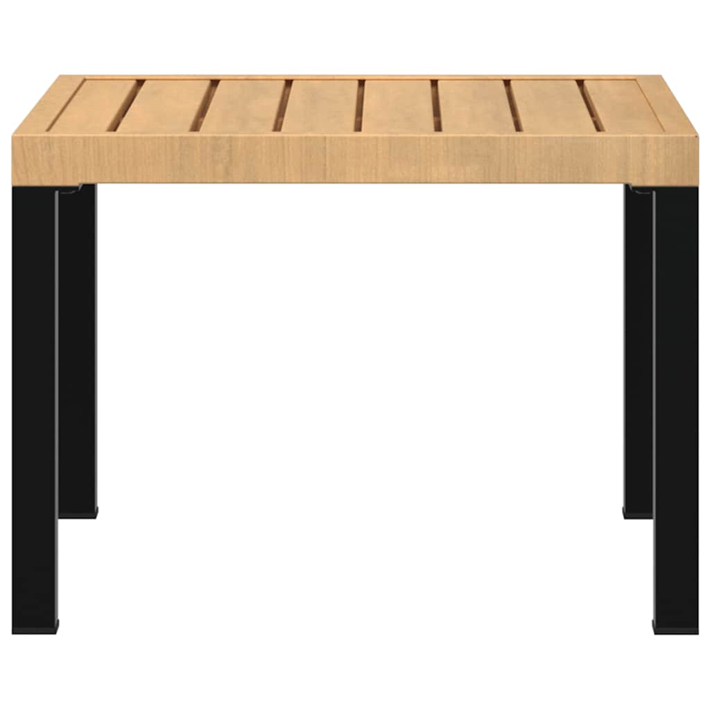 vidaXL Stolik kawowy do ogrodu, czarny, 55x55x39,5 cm, malowana stal