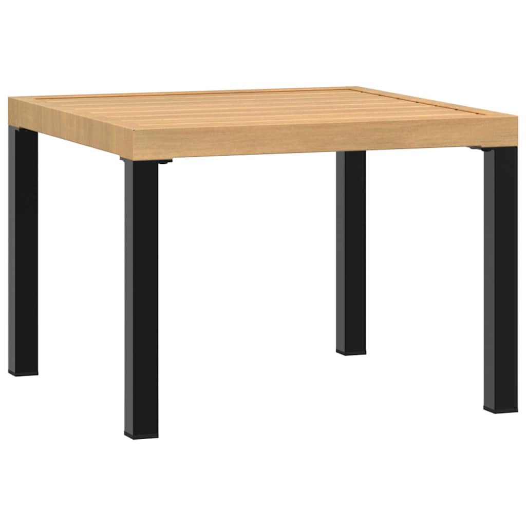 vidaXL Stolik kawowy do ogrodu, czarny, 55x55x39,5 cm, malowana stal
