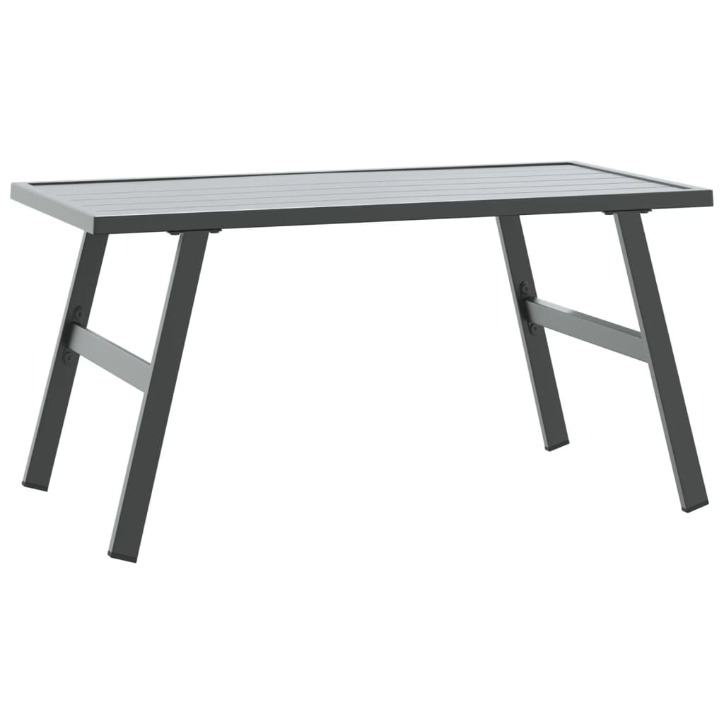 vidaXL Stolik kawowy do ogrodu, czarny, 90x45x35 cm, malowana stal