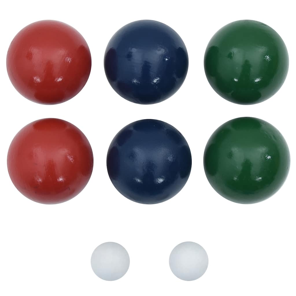 vidaXL 8-częściowy zestaw do gry w bocce, z torbą, lite drewno sosnowe