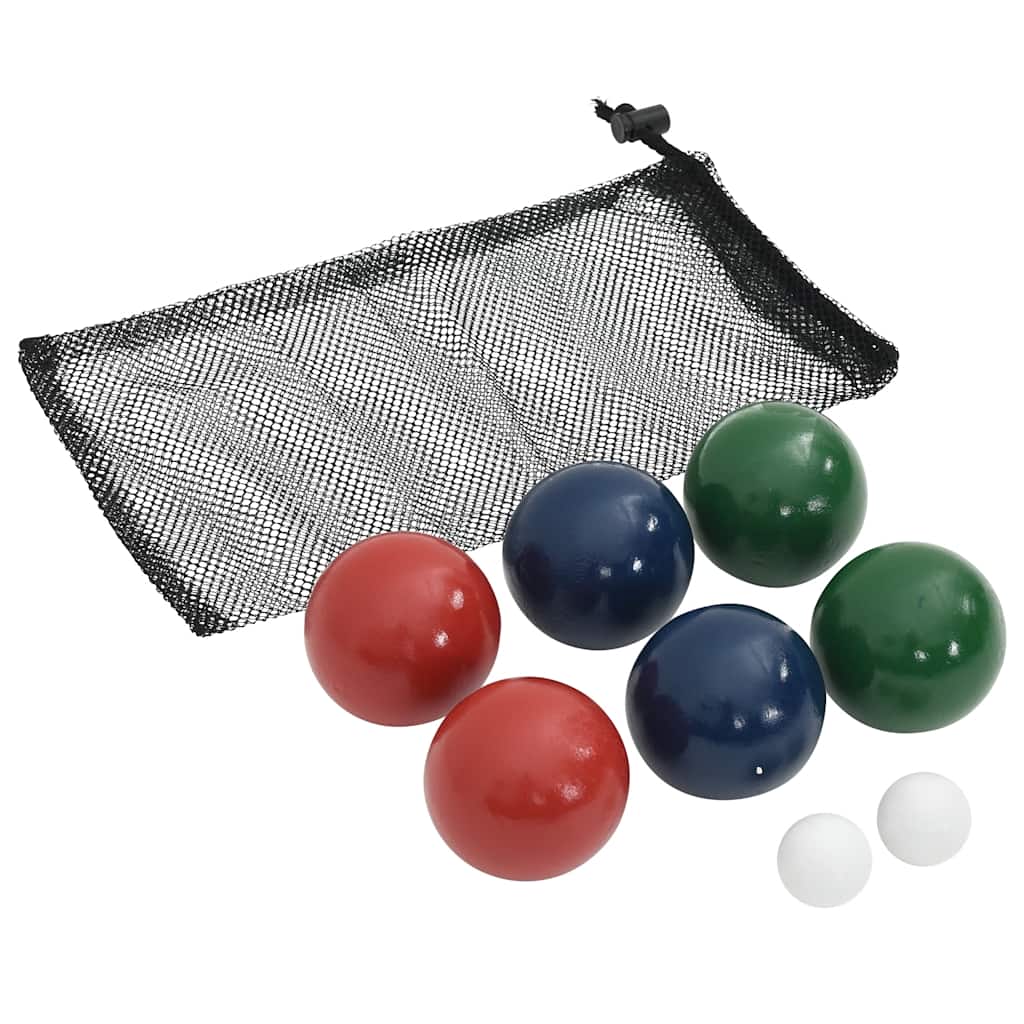 vidaXL 8-częściowy zestaw do gry w bocce, z torbą, lite drewno sosnowe