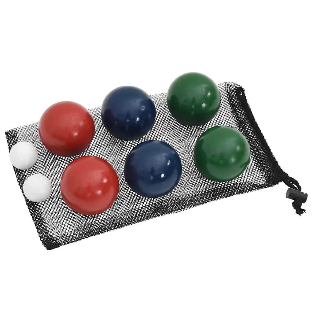 vidaXL 8-częściowy zestaw do gry w bocce, z torbą, lite drewno sosnowe