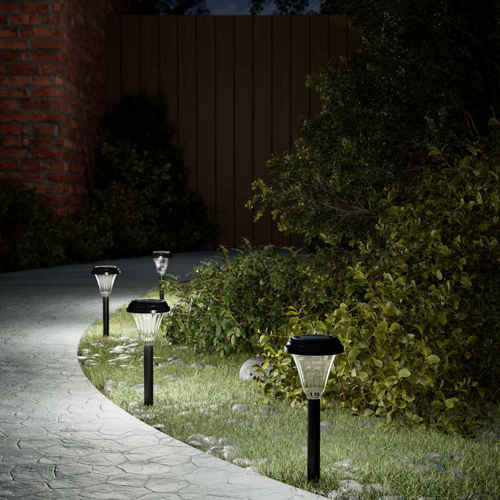 vidaXL Solarne lampki ogrodowe, z kolcem, 12 szt., białe światło
