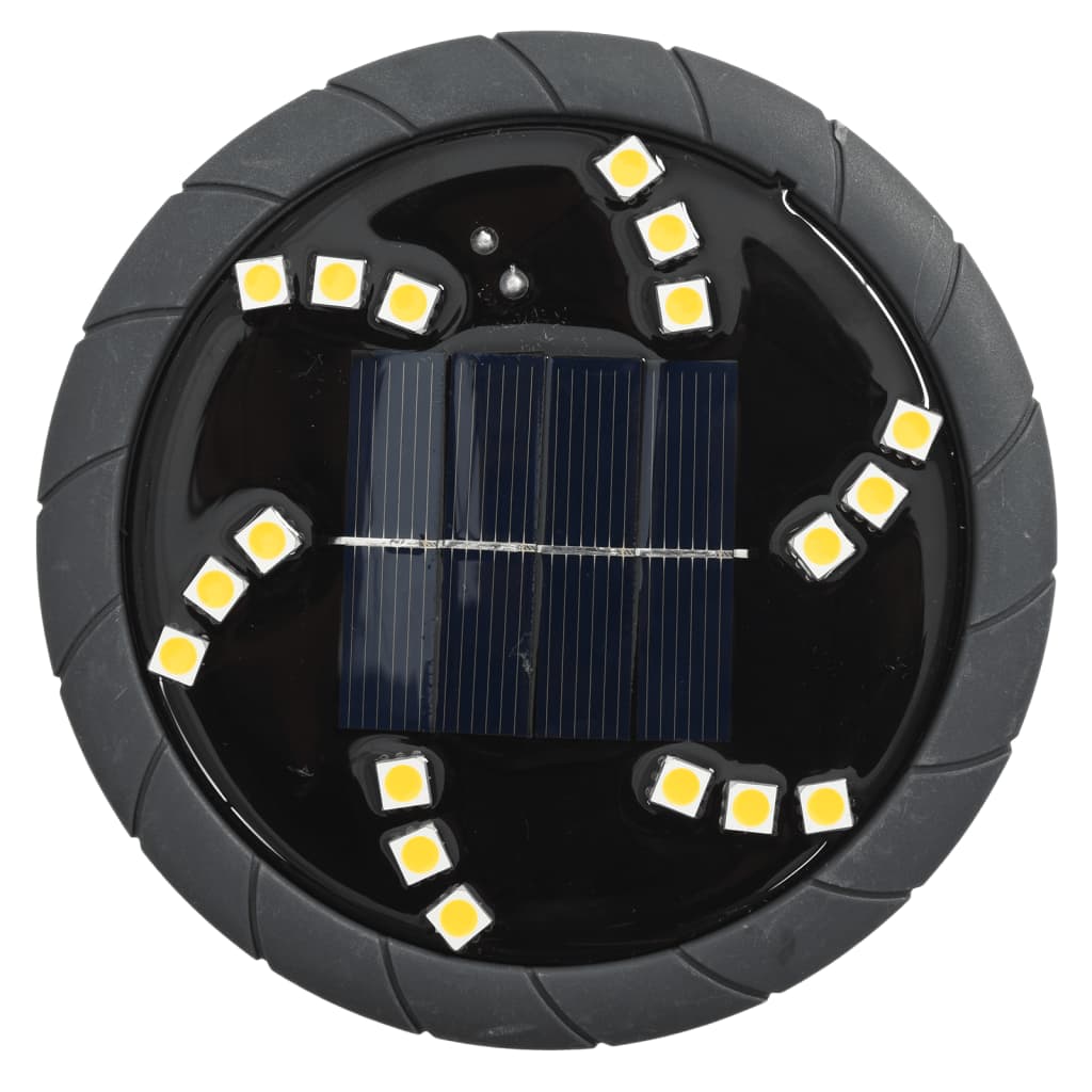 vidaXL Solarne lampki gruntowe, z kolcami, 4 szt., ciepłe białe