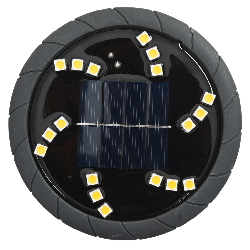 vidaXL Solarne lampki gruntowe, z kolcami, 12 szt., ciepłe białe
