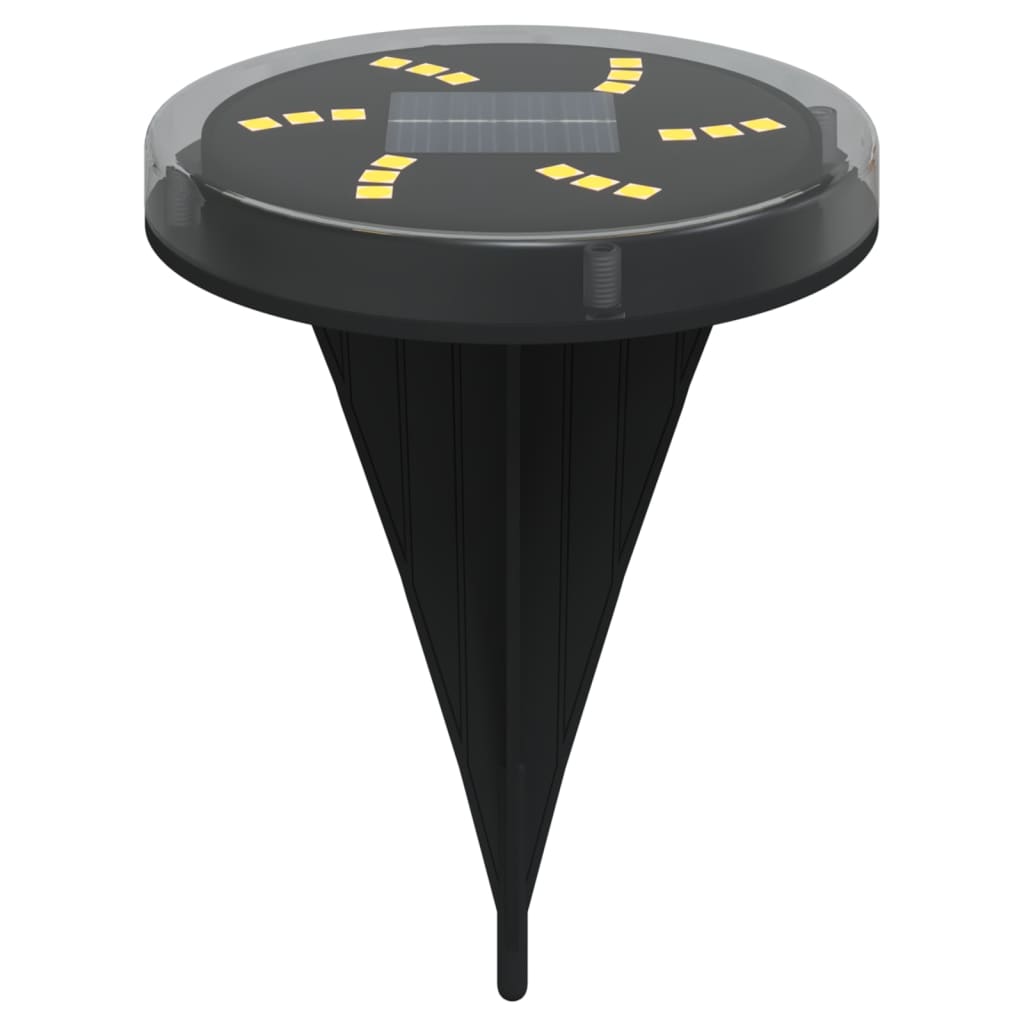 vidaXL Solarne lampki gruntowe, z kolcami, 4 szt., ciepłe białe