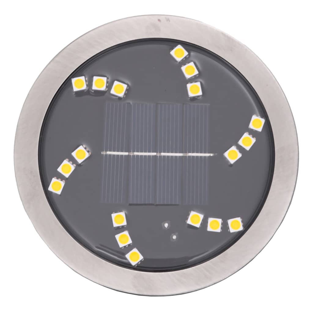 vidaXL Solarne lampki gruntowe, z kolcami, 12 szt., ciepłe białe