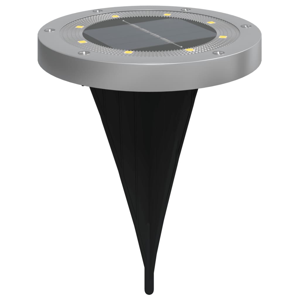 vidaXL Solarne lampki gruntowe, z kolcami, 4 szt., ciepłe białe