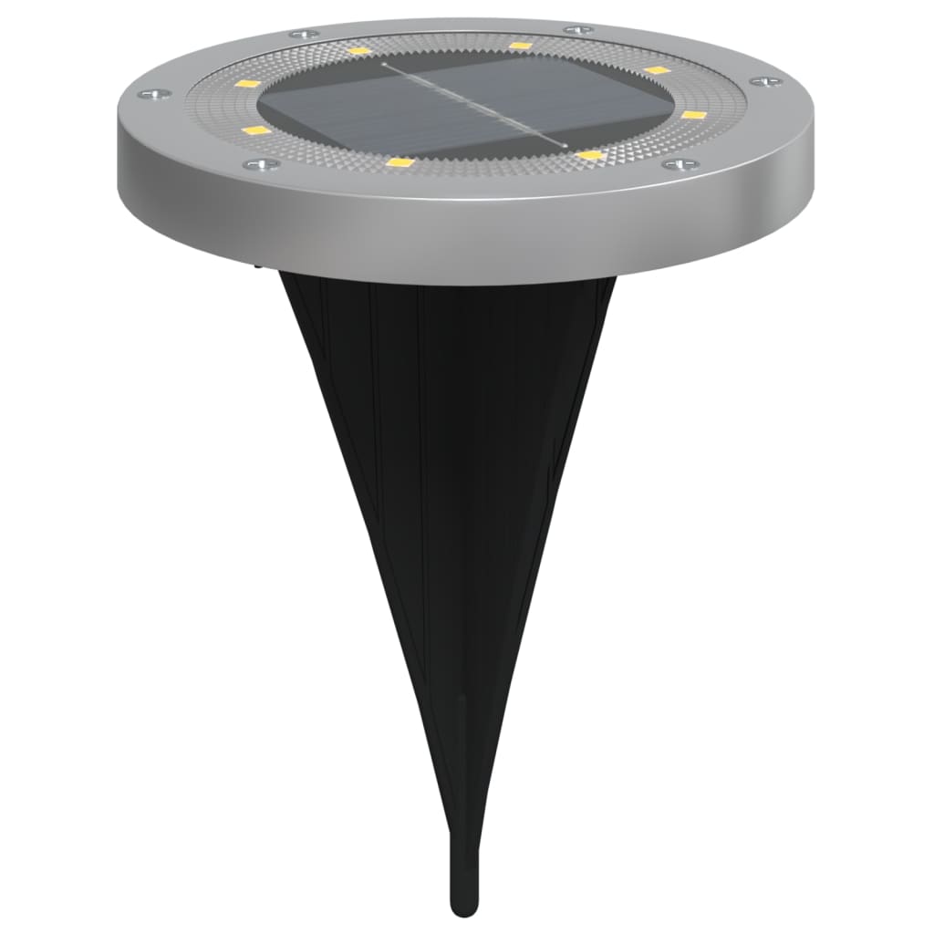 vidaXL Solarne lampki gruntowe, z kolcami, 12 szt., ciepłe białe